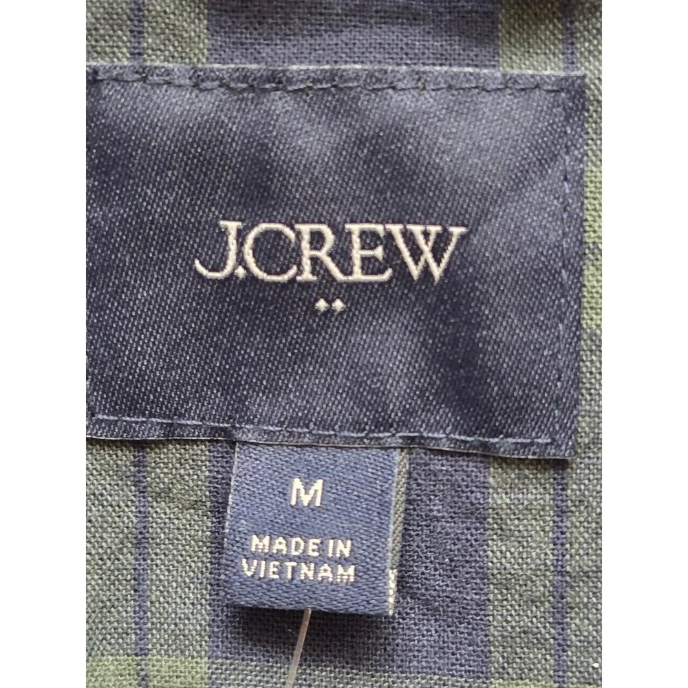 J. Crew Canvas Work Jacket Corduroy Collar Mens M Stone NWD $280‎ CM498